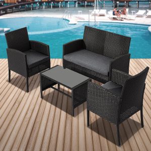 DREAMO 4 Pc PE Wicker Outdoor Set