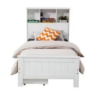 Single bed deals with bookcase headboard