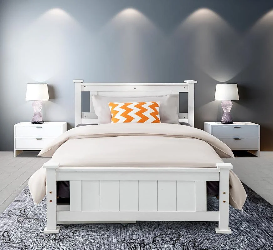 DREAMO Single Solid Pine Timber Bed Frame