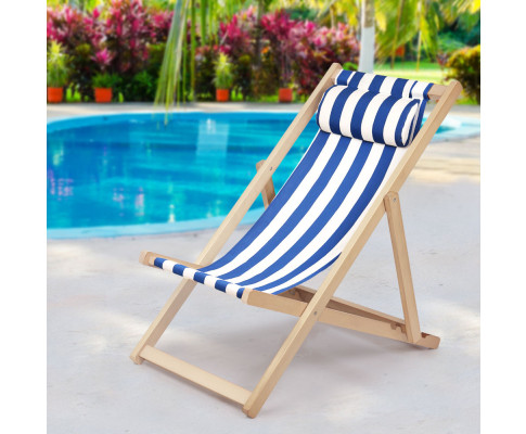 blue striped deck chairs