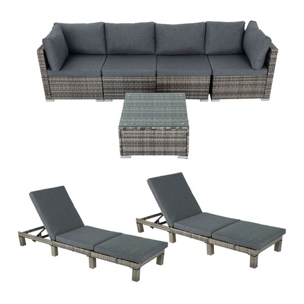 Grey Oasis Sofa Set and Lounge Chair Package