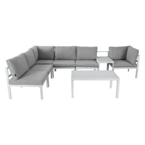 Contemporary 8-Piece Outdoor Seating Suite in Aluminium