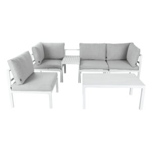 Contemporary 5-Piece Outdoor Seating Suite in Aluminium with matching Side Table