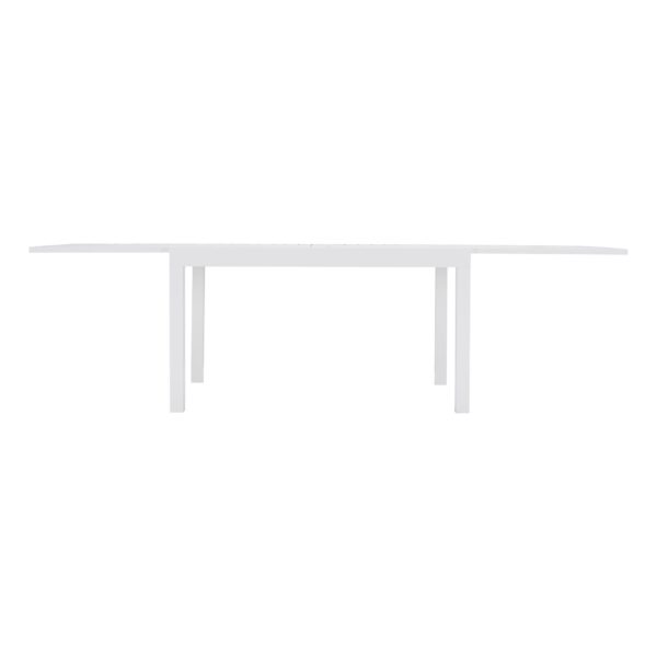 Extendable Madden White Aluminium Slatted Dining Table