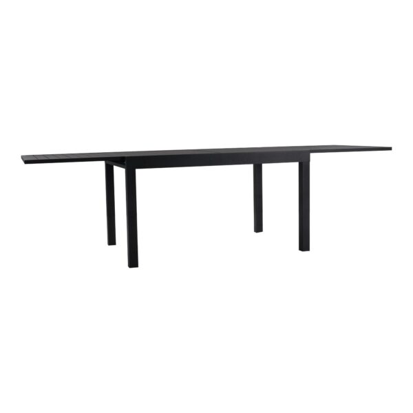 Extendable Madden Black Aluminium Slatted Dining Table