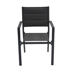John Aluminium Charcoal Outdoor Dining Chair 4-Piece Set