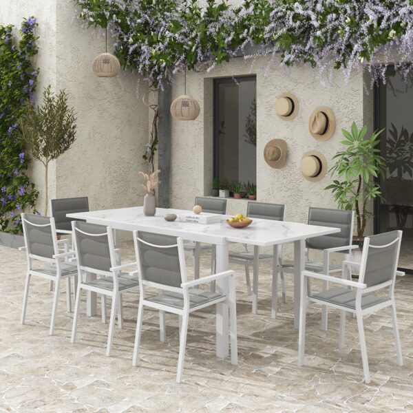 Marbella White Outdoor Dining Set