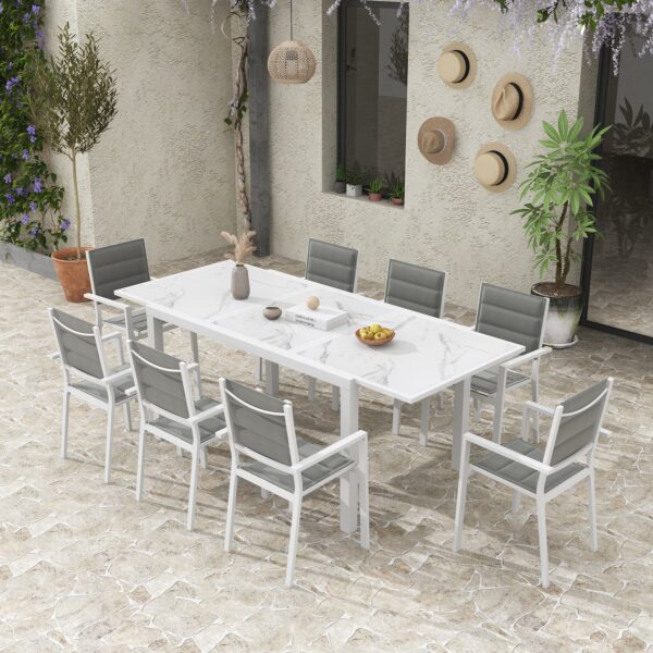 Marbella White Outdoor Dining Set