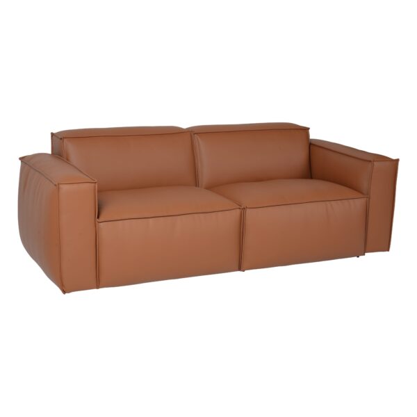 2.5 Seater Top Grain Leather Sofa Set Caramel