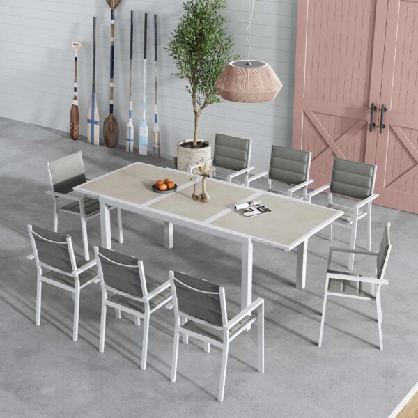 Marbella Glass Outdoor Dining Set