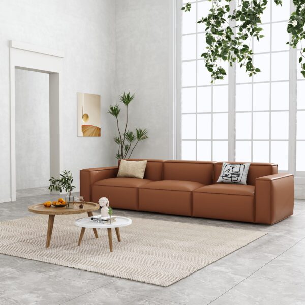 Harbor Luxe 3.5-Seater Leather Sofa Set