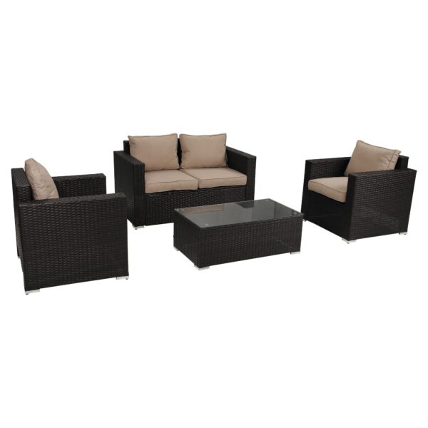 4 Seater Outdoor Sectional Wicker Sofa Set