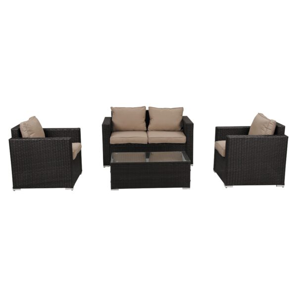 4 Seater Outdoor Sectional Wicker Sofa Set