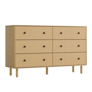 6 Chest of Drawers Tallboy Cabinet - Pine