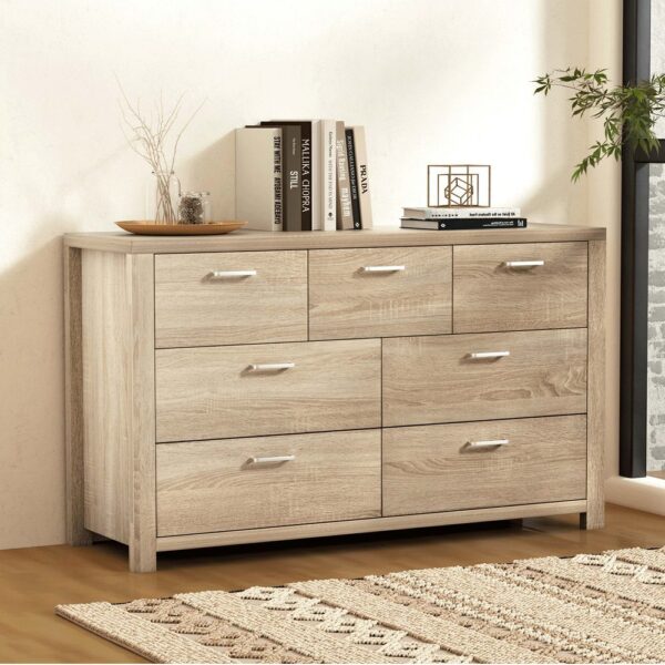 Pine Effect 7-Drawer Chest