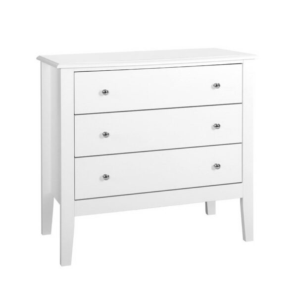 White 3-Drawer Brittany Chest