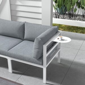 White Aluminium Garden Chair Arm Tray