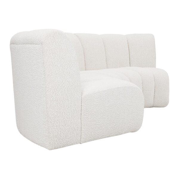 4 Seater Boucle Fabric Curved Modular Sectional Sofa